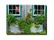 Outdoor Living and Style Green and Red Flower Tub Outdoor Canvas Rectangular Wall Art Decor 30" x 40"